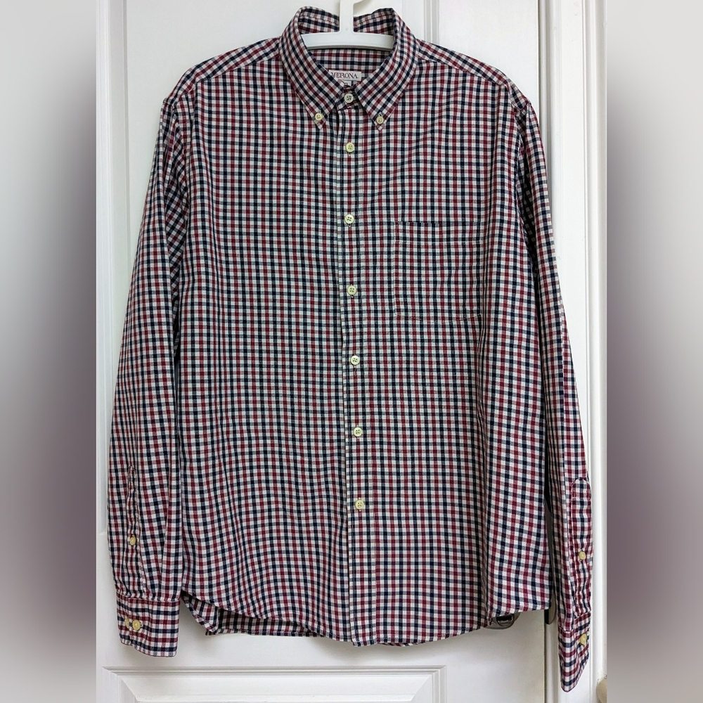 Plaid Button Down Shirt - size large